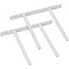 Sayayo Staffe per Mensole Galleggiante a Parete, Staffa Mensola Nascosto Supporto per Mensola in legno, Design Due in Uno, Bianco Acciaio Inossidabile, 2 Pezzi, EJY9006W-2P