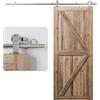 WOLFBIRD WOLFBIRD 5.5FT/167CM Binario per Porta Scorrevole Kit Acciaio Inossidabile Porta Scorrevole Set Accessori per Singola Scorrevole