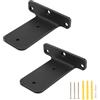 Euleryoo Set 2 Staffe per Mensole Pesanti (L) - Supporti da Parete con Viti Spesse Doppio Lato Utilizzabile ideale per Casa Cucina e Ufficio(10cm)