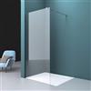 PORTE ITALIANE BOX DOCCIA WALK IN HIGH ALTEZZA 210/215 cm VETRO TEMPERATO Anticalcare Con Barra Stabilizzatrice regolabile