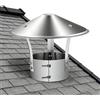 Generic Cappello da Pioggia Canna Fumaria, Copertura per Camino in Acciaio Inox 90 100 110 125 130mm, Regolabile Tappo per Camino Cappucci di Sfiato per Tetto Condotti di Stufe E Caminetti(130mm)