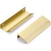 SYZOW 6 pezzi Maniglie Armadio Nascoste,Maniglie per Mobili da Cucina Maniglia del Cassetto,Oro,distanza foro dal centro 96mm
