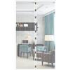 JustGo Zanzariera Magnetica Porta Finestra Adattabile e Regolabile, Chiusura Automatica a Calamite, Istruzioni di Montaggio Chiare, Calamite Potenti, Bianco, 150 x 260 cm