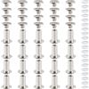 YIXISI 20 Set M5x10mm Viti per Rilegatura Chicago Kit, Rivetti A Vite, Rivetti in Pelle, Chicago Nail Rivet Vite, per Rilegatura di Libri Decorativi in Pelle, Argento