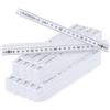 com-four® 10x metro pieghevole in plastica, asta da 2 metri con scala centimetri, strumento per officina, cantiere e casa (10x bianco/nero - 2 metri)