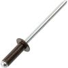 AERZETIX - Set di 60 rivetti ciechi Ø4x12 mm con testa piatta RAL 8014 Marrone Seppia | in alluminio/acciaio | per assemblaggi metallici rapidi e fissaggi estetici
