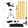 Mountlaser Asta telescopica per livellamento laser con treppiede, allungabile fino a 4,2 m, con supporto laser da 1/4 x 20, con dado adattatore da 5/8-11
