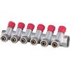 Aqua Heating Collettore Acqua 1" X 16 Mm Pex Collettore Dell'Acqua Calda Potabile In Ottone 6 Circuiti
