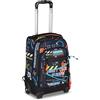 Mitama Zaino Trolley M-Power SpaceBattle, Spallacci a scomparsa, Bambini e Bambine, Tasca Porta Borraccia, Doppio uso, Maxi Capienza, nero