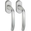 HOPPE Maniglia per finestra 10760880hoppe Atlanta - SECUSTIK 90 °, VK 7 X 32 - 42 mm, argento (Confezione da 2)