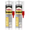 Pattex Sigillante Silicone Acrilico AC 401 Flexo Pac, per Giunti e Crepe, Davanzali, Porte, Battiscopa, Indore, Sigillature per Interni ed Esterni, Sigillante Grigio, Cartuccia da 300ml