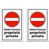 Vigor CARTELLO 30X20 PROP.PRIV.V/ACC. (Confezione da 2)
