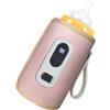 VBESTLIFE Scaldabiberon USB, Schermo LCD Temperatura Regolabile Riscaldamento Preciso Scaldabiberon Portatile Impermeabile (Rosa)