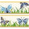 yabaduu Bordüre 15 cm x 200 cm per cameretta dei bambini, adesivo decorativo per parete, bordura autoadesiva, adesivo murale per bambini, ragazza e ragazzo Y033 (farfalle)