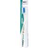 Fimodent Medium Spazzolino con Sistema Protezione Gengive e Denti - Dotato di 1509 Setole UltraX con Durezza Media Delicate su Gengive e Smalto - Colore Bianco Azzurro
