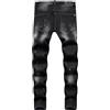 ZMIN Jeans da uomo alla moda Personalità con fori e graffi Pantaloni Jeans da uomo, Nero , 44