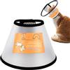 GNALIA Collare Elisabettiano Gatto 1 Pezzo, Collare Protettivo Antimorso Regolabile, Cono Recupero Bianco Nero Taglia 18-22Cm S — Per il gattino