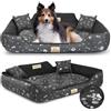 KING DOG letto per cani di grande taglia misura L 100 x 75 cm Cuscino per cane personalizzato con il nome del cane Divano per cani impermeabile e lavabile con 2 piccoli cuscini
