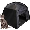 Generic Tenda parasole per gatti, pieghevole, per esterni, per gatti, anti-UV, per spiaggia, recinzione, protezione solare per animali domestici, intrattenimento e riposo
