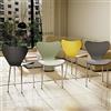 Lvhecforhm Set di 4 Sedie in Plastica per Sala da Pranzo e Soggiorno - Design Moderno e Scuro Con Schienale