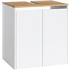 Vicco Mobile sottolavabo per bagno Viktor, Bianco/Artisan, 60.2 x 65 cm, con foro per sifone e ripiano interno regolabile in altezza