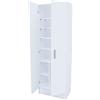 Bricozone Armadio Multiuso A Colonna Ingresso Camera Da Letto Armadietto Con 2 ante e 8 Ripiani Colore Bianco Scarpiera Portascarpe Design Moderno Arredo Arredamento Elegante 59 x 37 x 180 Cm
