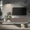 Totò Piccinni Mobile Porta TV Sospeso MODULA, Parete Attrezzata Moderna con Pensile a Ribalta e 2 Cubi a Giorno, Versatile per Soggiorno e Ingresso, 194 x 29 x 28 cm (Bronzo/Argilla)