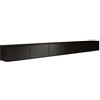 Selsey Mobile Porta TV Sospeso Nero Stile Minimalista e Funzionale 300 cm / 3 Moduli da 100 cm Sei Ante a Ribalta Pannelli di Truciolato Laminato 16 mm Sistema Push-to-Open Elegante e Solido