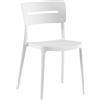 Cribel Set 4 Sedie Bella Bianco in Polipropilene | Sedie Impilabili per Cucina, Sala da Pranzo, Giardino e Bar | Design Moderno, Resistenti e Facili da Pulire (BIANCO)