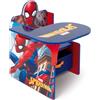 CARTOON Sedia Scrivania Bambini Spiderman Marvel con Contenitore 51x58x59 cm Banco con Seduta in Legno per Cameretta Tavolino per Disegno e Compiti Mobiletto Porta Giochi Età 3+