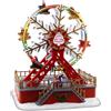 Generico Aurora Store Giostrina Natalizia Scena animata a Led Ruota Panoramica con ALTALENE girevoli, musicale con luci e movimento h. 31 cm, Giostra Luna Park , Villaggio Natalizio innevato 23x16x31cm