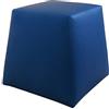 AM DESIGN Pouf, POUFF, Puff, PUF, Trapezio, su, Cucitura RIBATTUTA 1 AGO, FILOTONO su Tono, Ecopelle, Eco-Pelle, POGGIAPIEDI, Seduta, Design, Made in Italy (Blu)
