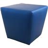 AM DESIGN Pouf, POUFF, Puff, PUF, Trapezio, Cucitura RIBATTUTA 1 AGO, Filo Tono su Tono, Ecopelle, Eco-Pelle, POGGIAPIEDI, Seduta, Design, Made in Italy (Blu)
