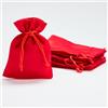 BARATTI 50 Pezzi Sacchetti in Raso 10x12 cm con Tirante, Ideale per Bomboniere, Fai da Te, Porta Oggetti, Confetti, Caramelle, Regalo, Matrimonio, Battesimo, Comunione (Rosso)