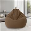 bechoanigel Poltrona Sacco XL, Bean Bag Con Manico, Pouf Sacco Adultes, Solo Rivestimento (Senza Imbottitura) Per Poltrona Pouf, 100 x 120 cm (Marrone)