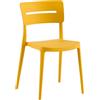 Cribel Set 4 Sedie Bella Senape in Polipropilene | Sedie Impilabili per Cucina, Sala da Pranzo, Giardino e Bar | Design Moderno, Resistenti e Facili da Pulire (SENAPE)