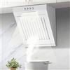 ZEXVPVAX Cappa Da Cucina Da 180 W, Ventola Di Scarico In Acciaio Inossidabile Ad Aspirazione Laterale Da 270 Pa Con Luce LED Da 3 W, 17 M³/min, Cappa Da Cucina Piccola a Bassa Rumorosità Da 380mm