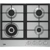 Beko Piano cottura a gas - BEKO -3 Gaz + 1 Wok - L60 cm - HIAW64325SX