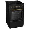 Gorenje EC 52 CLB Classico Stand Stufa Nero Opaco Nostalgia Forno Piano cottura