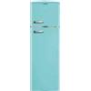 Severin Elektrogerate GmbH SEVERIN RKG 8995 [EEK D] frigorifero retrò con applicazioni cromate, congelatore superiore, illuminazione a LED, 1-7°C, volume netto 246 L, solo 39 dB, turchese, RKG 8995