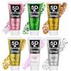 AYBUY Glitter Corpo Gel, 6 Pezzi da 25 ml Gel Sequins Shimmer, Chunky Glitter Gel Glitter per Corpo, Viso, Capelli, Unghie, Chunky Glitter Decorazione per Musica, Festival, in Maschera(D）