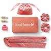 loui bouclé - Heatless Curls - Bigodini durante la notte senza calore - in velluto con clip, imbottitura morbida, per ricci grandi e voluminosi - ideale per capelli lunghi - Set in Rose Rush e altri