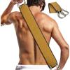 AYBUY Spazzola Bagno Schiena, Scrubber per la Schiena, Lavaschiena Esfoliante per Massaggi da Bagno, Scrubber Schiena Doccia a Doppia Faccia per Esfoliazione, Pulito(Giallo Zenzero)
