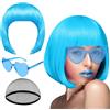Generisch Parrucche Bob per donne, copricapo per cosplay, Halloween, per feste in costume, comic, convention, balli scolastici, concerti, carnevale