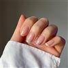 JUSTOTRY 24 unghie colorate rettangolari da incollare, corte con motivo perline, French Press on Nails con colla, Rainbow unghie finte per nail art, unghie artificiali quadrate, unghie artificiali da