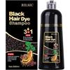 FXTPHQPNO Shampoo colorante unisex 3 in 1, copre i capelli grigi e la barba, shampoo colorante naturale a base di erbe.