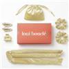 loui bouclé - Heatless Curls - Bigodini durante la notte senza calore - in velluto con clip, imbottitura morbida, per ricci grandi e voluminosi - ideale per capelli lunghi - Set in giallo burro e