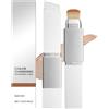 EONFAVE Bastone fondotinta 2 in 1 con pennello - Trucco per un tono naturale della pelle, bastone per fondotinta che cambia colore, correttore bifacciale e strumento di miscelazione, a lunga durata (Dark Skin