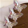 Anevous 2 fermagli per capelli da donna, in cristallo trasparente, clip per capelli a farfalla, clip antiscivolo, accessorio per capelli, per donne e ragazze, colore bianco A