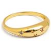 SINGULARU - Anello Spark Color. Ottone con Finitura Placcata Oro 18 Kt. Design Sottile con Stelle e Zirconi Colorati. Gioielli da Donna. Taglia 18